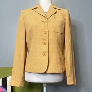 Ann Taylor Yellow Vintage Suit Blazer Jacket 4